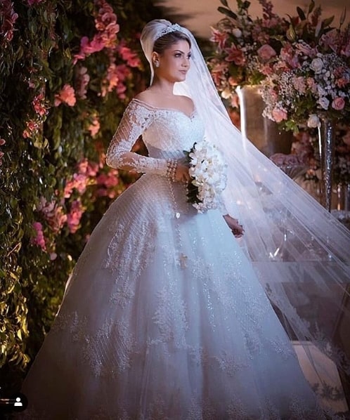 Vestido De Noiva Com Brilho Princesa Lindo Casamento 'e150