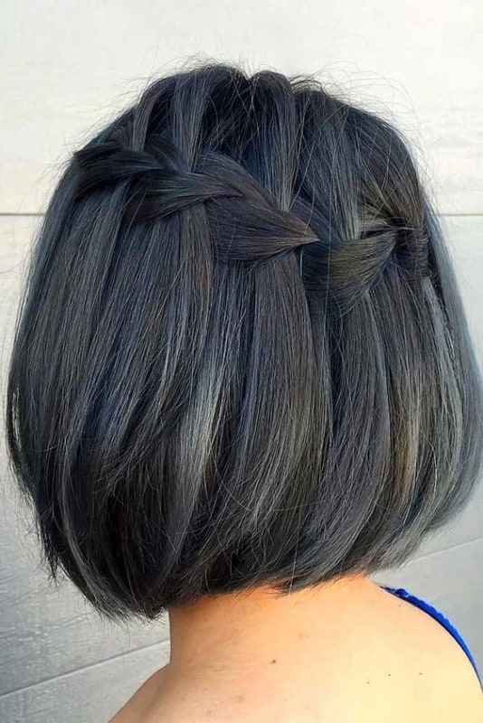 penteado com trança para cabelo curto e liso