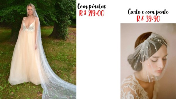 modelos e preços de véu de noiva