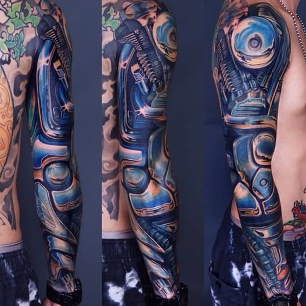 Tatuagem Braço Mecânico masculina