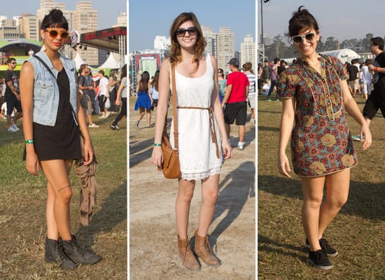 Três looks com vestidos variados para o Lollapalooza