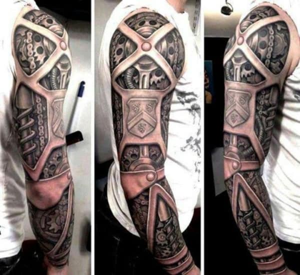 ideias de Tatuagem Braço Mecânico 3d