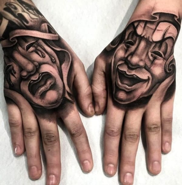 ideias de tatuagem chora agora ri depois na mão