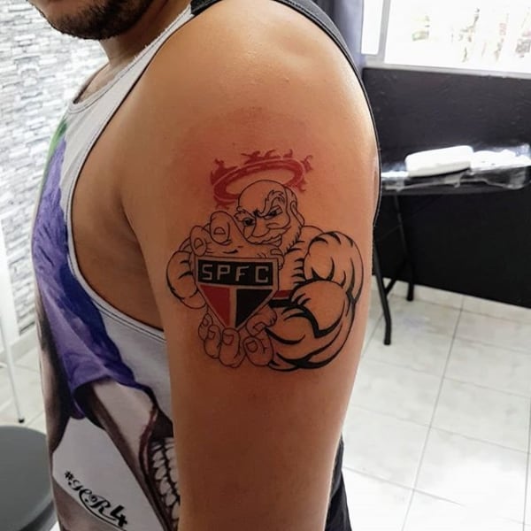 tatuagem São Paulo no braço grande