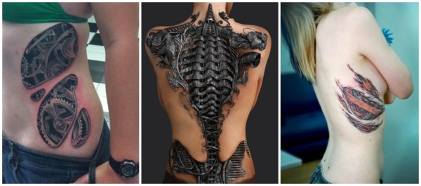 tatuagem feminina biomecânica