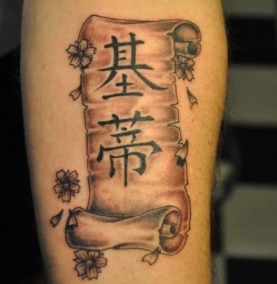 Tatuagem Pergaminho japones