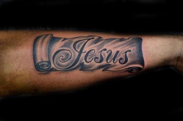 Tatuagem Pergaminho jesus