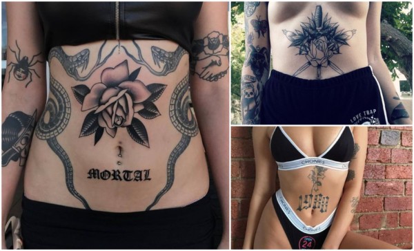 Tatuagem feminina na barriga » + 60 Ideias e fotos lindíssimas!