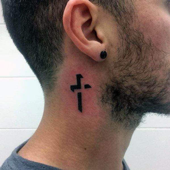 tatuagem de cruz na nuca ideias