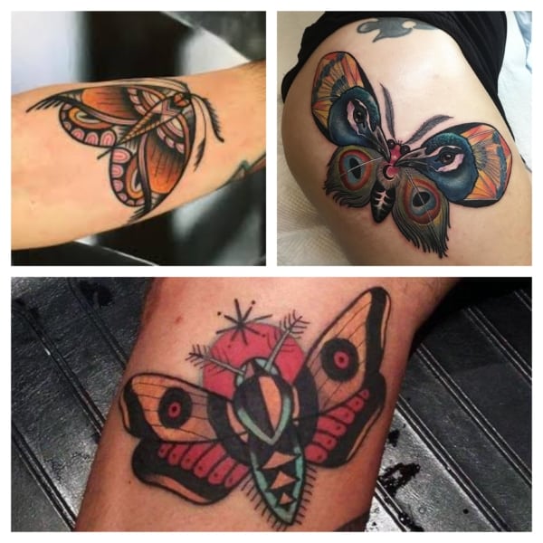 tatuagem de mariposa colorida 2