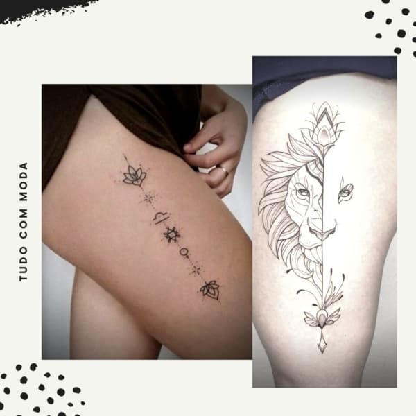 tatuagem feminina na coxa 23