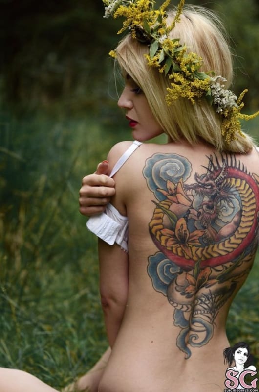 Tatuagem Dragão chines colorido