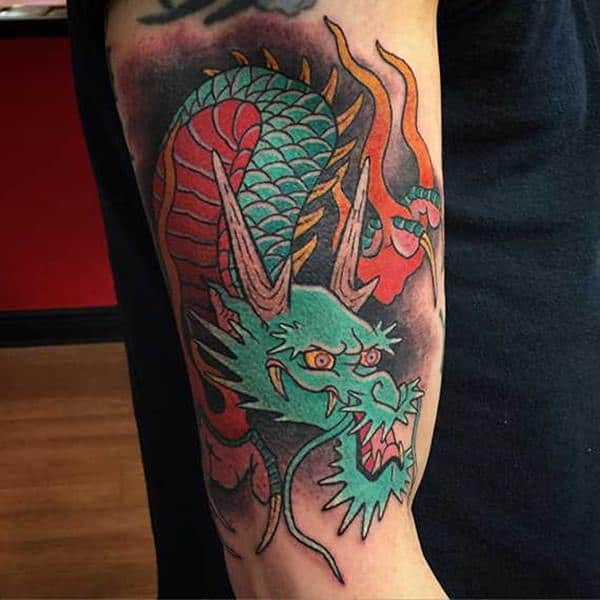 Tatuagem Dragão chines no braço