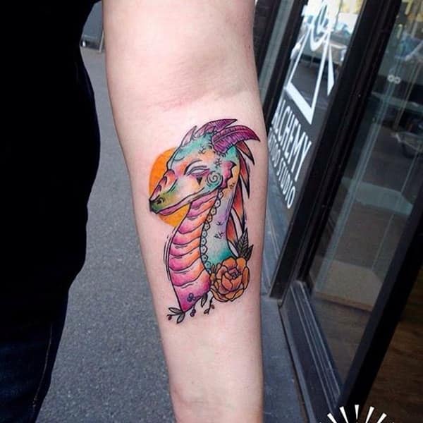 Tatuagem Dragão chines pequeno