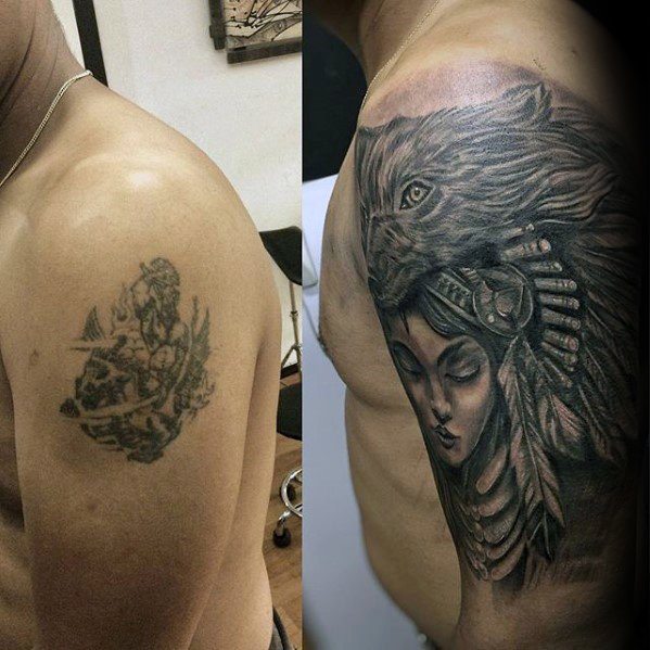 braço com tatuagem coberta