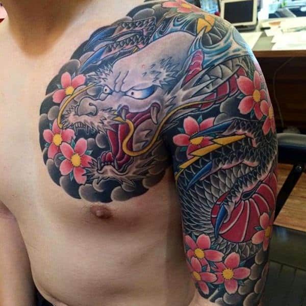 ideia de Tatuagem Dragão chines