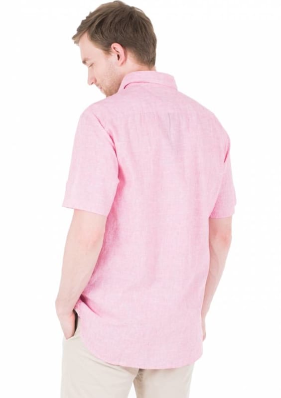 modelos de camisa de linho rosa