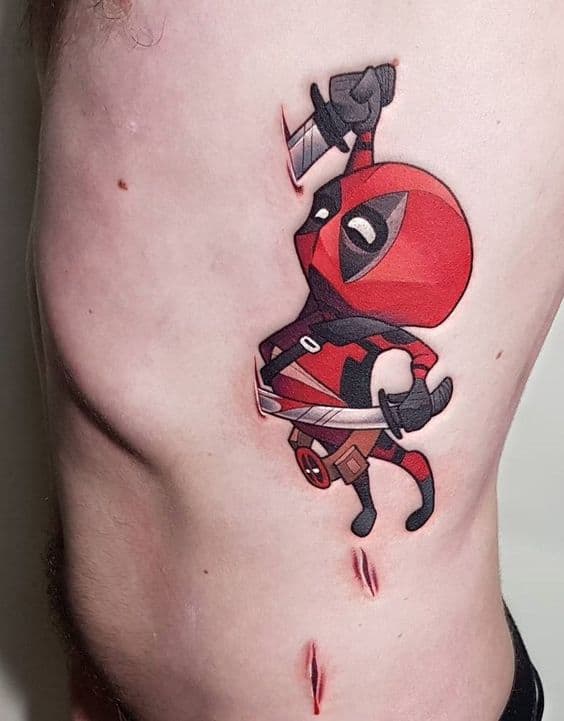 tatuagem geek do deadpool