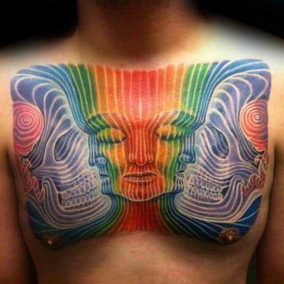 tatuagem psicodélica colorida 1