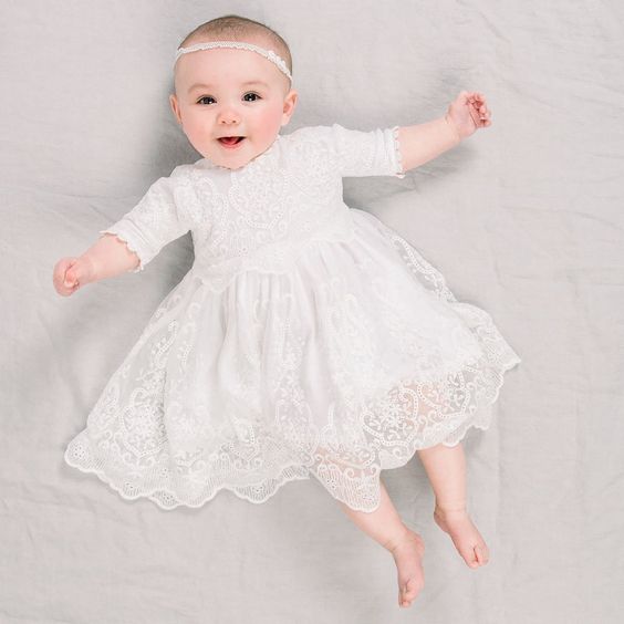 vestido branco para batizado de bebê menina