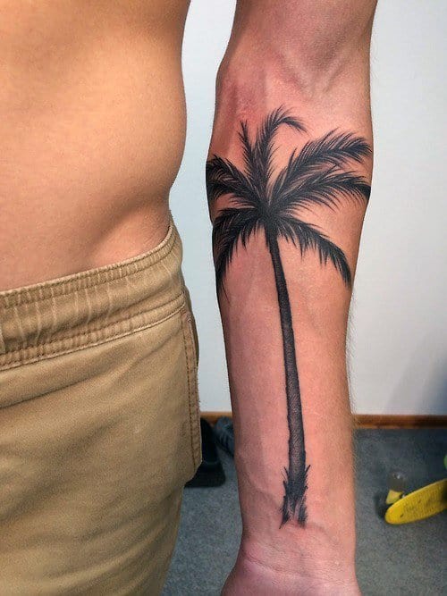 tatuagem de coqueiro masculina