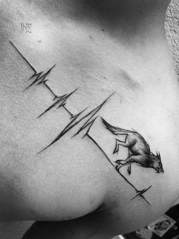 tatuagem sketch no peito 1