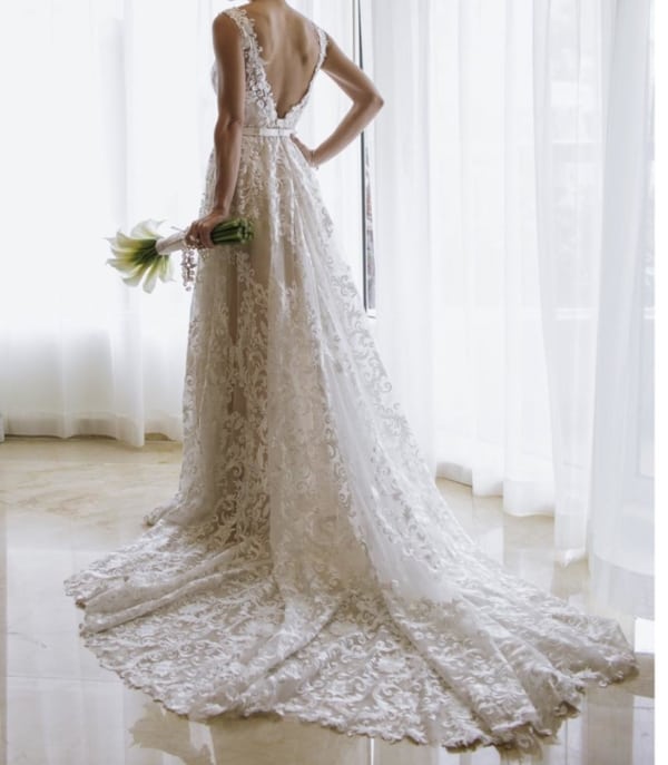 vestido de noiva em renda arabesco