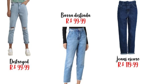 modelos e preços de calças mom jeans