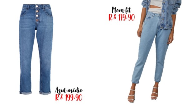 onde comprar e preços de calças mom jeans