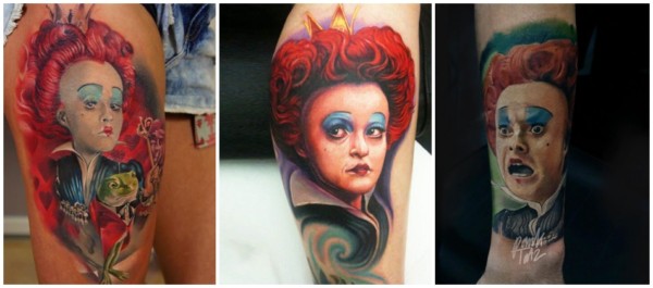 tatuagens Rainha de Copas Alice no País das Maravilhas