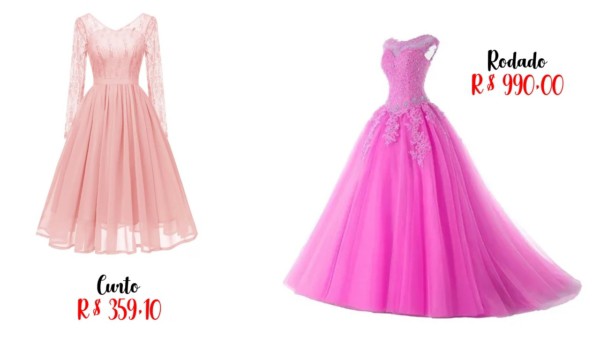 modelos e preços de vestido de noiva rosa
