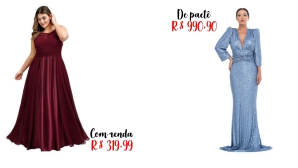 preços de vestidos de madrinha longo