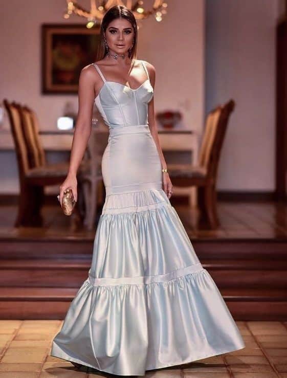 vestido de madrinha de casamento com corpete e alcinha