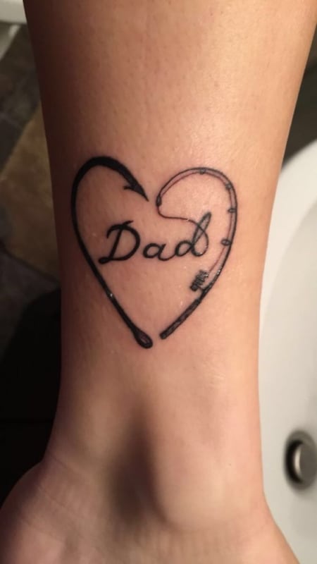 tattoo delicada e criativa para homenagear pai