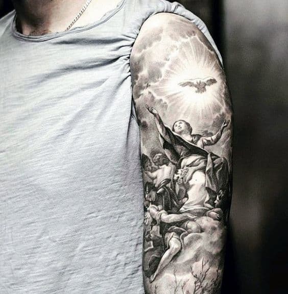 tatuagem masculina de anjos