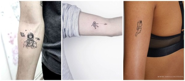 tattoo pequena de astronauta