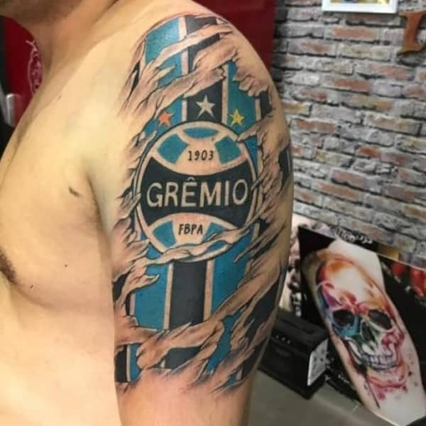 tatuagem do Gremio antebraco