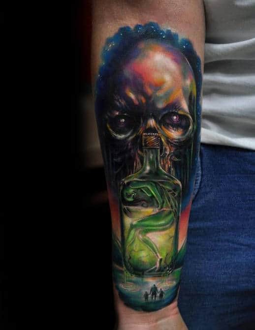 tatuagem de ET colorido