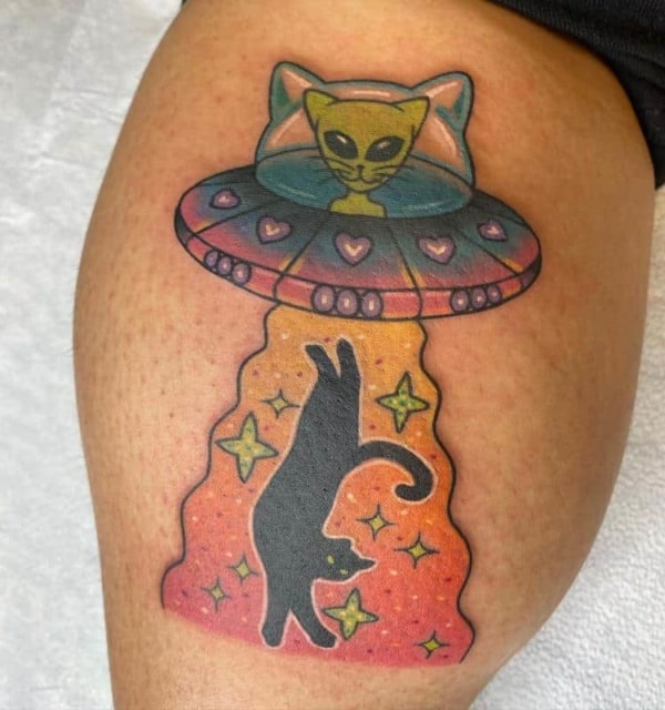 tatuagem de ET gatinho