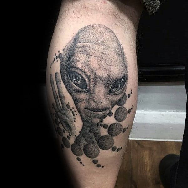 tatuagem de ET realista