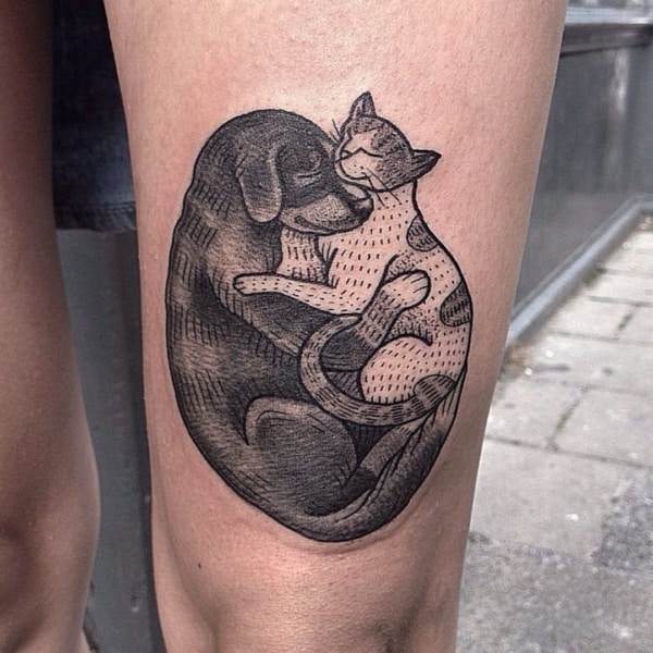 tatuagens de veterinaria na perna