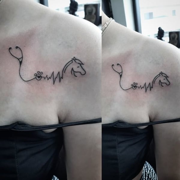 tatuagens de veterinaria no ombro