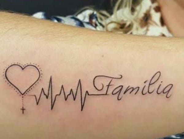tatuagem batimentos cardiacos familia