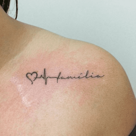 tatuagem batimentos cardiacos familia