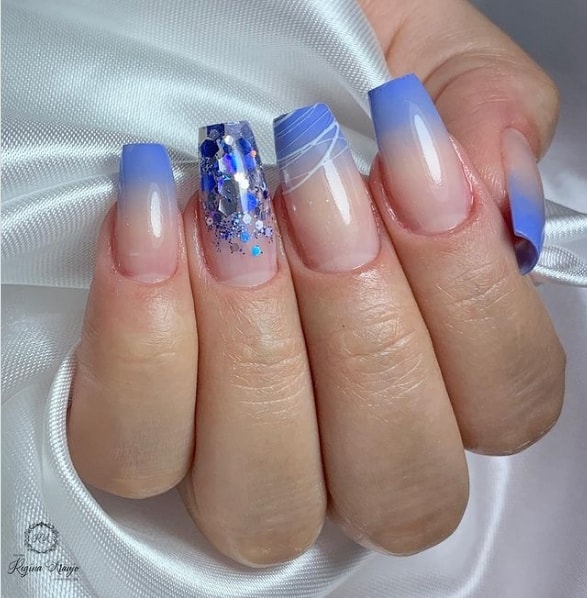 nail art azul