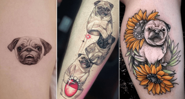 Tatuagem de Pug – 50 ideias super fofas para amantes da raça!