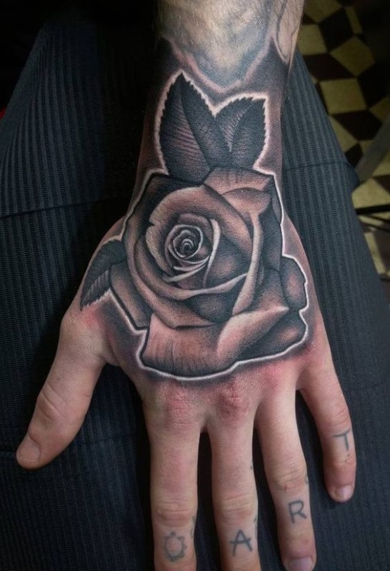 tatuagem de rosa 3D