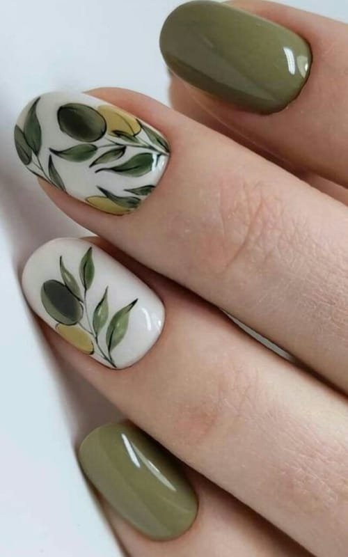 16 unhas decoradas com nail art e esmalte verde