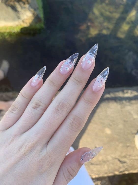 4 nail art com unhas transparentes