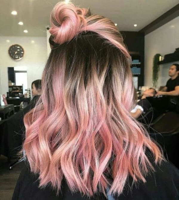 rosa pastel cabelo